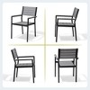 Crestlive Products Pellebant Outdoor Stackable Dining Chair Patio Armchair Set of 2 Aluminum Frame with Wood Plastic Composite Seat and Back - 2 of 4