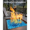 VEVOR Fire Glass, 10 lbs / 4.5 kg High-Temperature Resistant Fireplace Rocks, 3/4-Inch / 19.05 mm Reflective Firepit Glass Beads, Caribbean Blue - 3 of 4