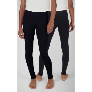 Yogalicious 2 Pack Girls Polarlux Madison Basic Crossover Waist Legging and Polarlux Everday Ankle Legging - 1 of 4