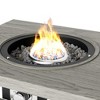 47.24"3-in-1 Coffee Table with Ice Bucket and Fire Pit,Gray - 2 of 4