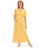 Collections Etc Soft Cotton V-Neck Long Patch Pocket Short Sleeve Lounger - 3 of 4