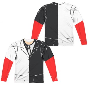 Men's Batman The Animated Series Two Face Uniform Front Back Print Long Sleeve Costume T-Shirt - 1 of 4