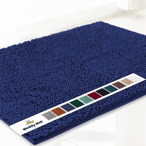 Muddy Mat Highly Absorbent  Soft Chenille Door Mat and Pet Rug Non Slip Thick Washable Area and Bath Mat for Indoor and Outdoor - 1 of 2