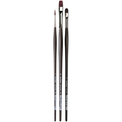 Da Vinci Top Acryl Long-Handled Black and Brown Brush Set