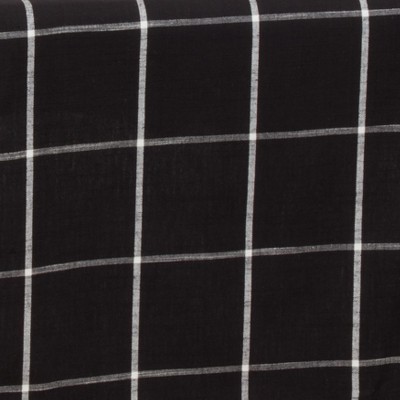 Black and White Cotton Plaid Table Runner