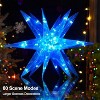 Aoibox 1 Piece 13.8 Inch 3D Crystal Effect Christmas Star Tree Topper RGB LED App and Remote Control Music Sync Indoor Outdoor Decor - 4 of 4