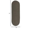 Colonial Mills Reversible Flat-Braid (Oval) Runner Braided Runner, Grey 2'4"x7', Oval Shape - 2 of 3
