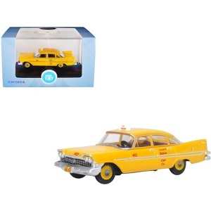 1959 Plymouth Belvedere Taxi Yellow "Tanner Yellow Cab Co." 1/87 (HO) Scale Diecast Model Car by Oxford Diecast - 1 of 4