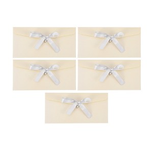 Unique Bargains Bow Tie Design Invitation Envelopes for Greeting Cards Wedding Birthday Christmas 5 Pcs - 1 of 4