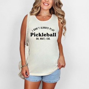 Simply Sage Market I Don't Always Play Pickleball Garment Dyed Tank - 1 of 3