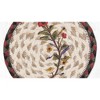 Earth Rugs Rustic Farmhouse Braided Jute Coaster 7" Round with Plant Kindness Design - 2 of 3