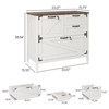 Lateral File Cabinet with 4 Drawers, Large Wood File Storage Cabinets Printer Stand, White with Lock - 2 of 4