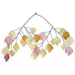 Woodstock Chimes Asli Arts® Collection, Autumn Leaves Capiz Chime, 14'' Wind Chime C721