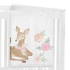 Sweet Jojo Designs Girl Milestone Swaddle Baby Blanket Deer Floral Pink Mint and White - 2 of 4