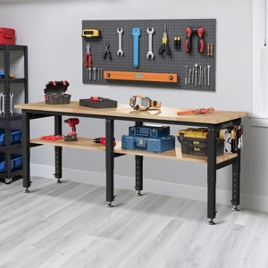 AMERLIFE Adjustable Workbench with Power Outlets,  Heavy Duty Work Table - 1 of 4