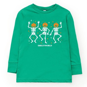 SmileyWorld Dancing Skeleton Pumpkins - Toddler Long Sleeve Graphic Tee and Youth Long Sleeve Graphic T-Shirt - 1 of 3