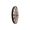 29" Oval Distressed Wood Wall Clock White/Black - Storied Home: French Country Style, Analog Display - 3 of 4
