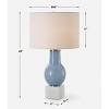 Uttermost 30297-1 Clear Sky Blue Glass Table Lamp - 3 of 4