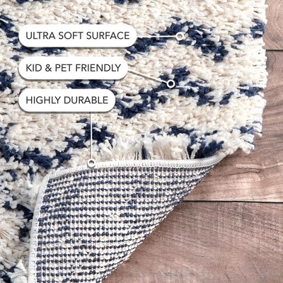 Coastal Comfort Navy Shag 8' x 10' Synthetic Area Rug