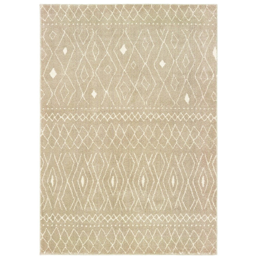 Photos - Area Rug 3'10"x5'5" Camryn Geometric Reflections Rug Sand/Ivory - Captiv8e Designs