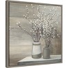 Amanti Art Willow Still Life Gray Pots Crop by Julia Purinton Framed Canvas Wall Art - 2 of 4