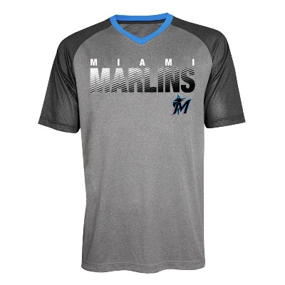 Mlb Miami Marlins Women's Short Sleeve V-neck Core T-shirt : Target