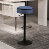 KTMBDW Modern Bar Stools Set of 2, Adjustable Linen Upholstered Swivel Bar Stools, Bar Chairs with Hidden Storage for Kitchen Island - 2 of 4