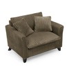 Sapphtopaz Single Lazy Sofa with Backrest Corduroy Upholstered Couches for Living Room with Armrests Comfy Couch Sofa Bed for Apartment,Bedroom - 4 of 4