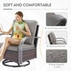 Buenhomino Patio Swivel Chairs Set of 2, High Back Patio Dining Chairs with All-Weather Olefin Fabric and Metal Frame for Backyard, Porch or Garden - 4 of 4