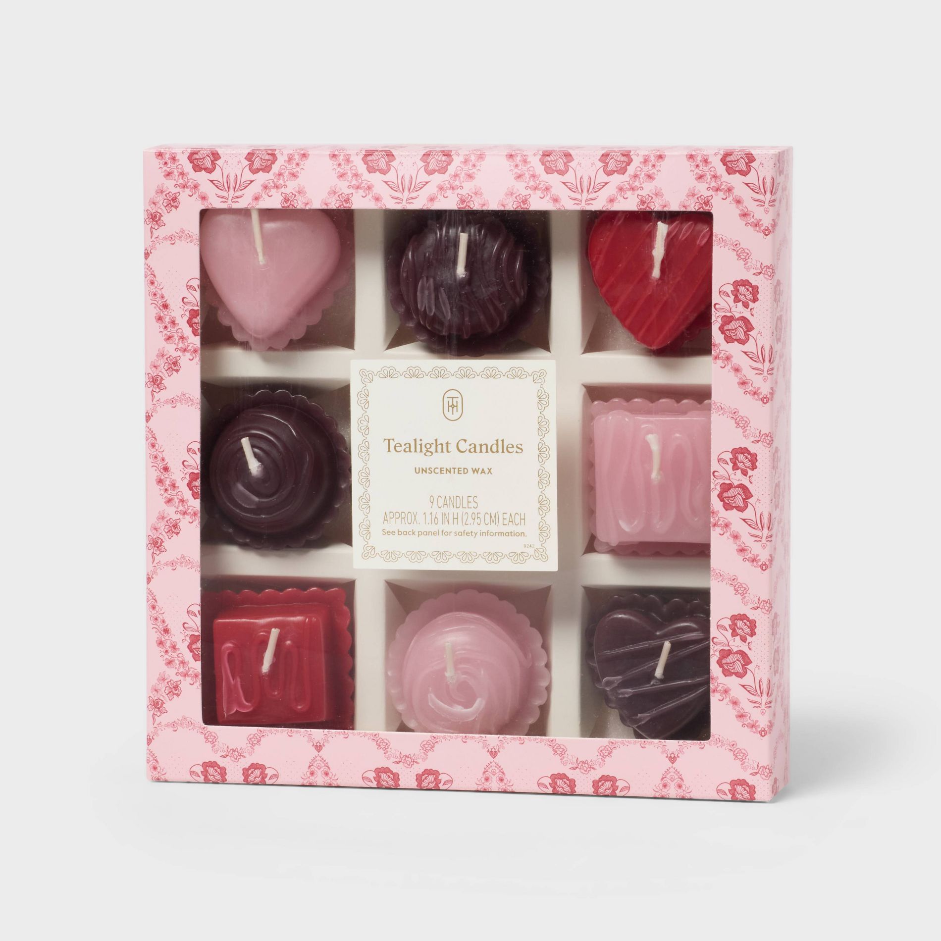 9 Wick Chocolate Box Tealight Candle Set - Threshold™