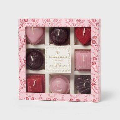 9ct Chocolate Box Tealight Candle Set - Threshold™