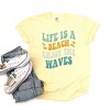 Simply Sage Market Women's Enjoy The Waves Distressed Short Sleeve Garment Dyed Tee - 3 of 3