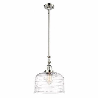 Bell - 1 Light Stem Hung Mini Pendant In Industrial Style-15 Inches Tall and 12 Inches Wide