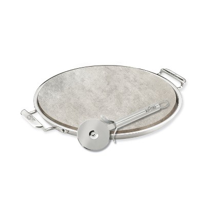 All-Clad 13" Pizza Baker Stone with Serving Tray & Pizza Cutter, Gourmet Accessories