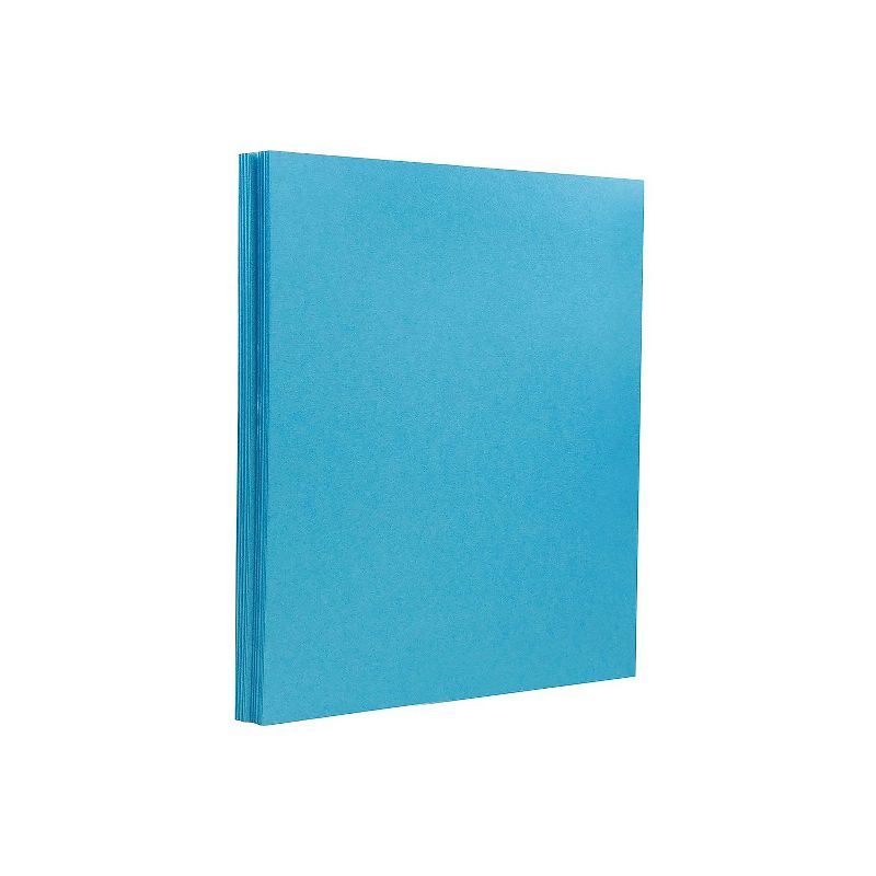 JAM Paper Extra Heavyweight 130 lb. Cardstock Paper 8.5" x 11" Peacock Blue 25 Sheets/Pack, 2 of 3