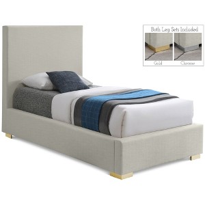 Meridian Furniture,Crosby Linen Textured Fabric Bed - 1 of 4