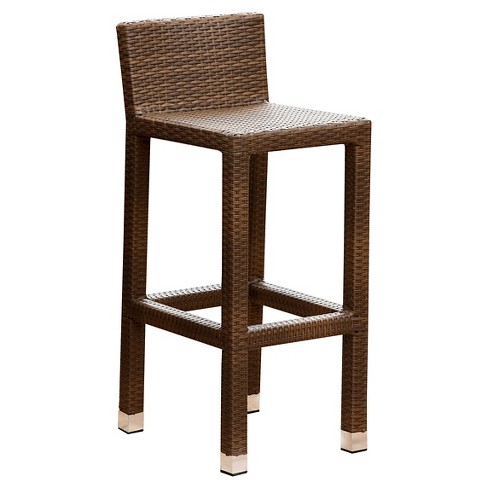 Manchester Outdoor Brown Wicker Bar Stool : Target