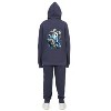 Everyday Kids “Coquette Ghost” Halloween Zip Up Hoodie – Cute Floral Bow Ghost with Pumpkin Lantern – Cozy Fall Sweatshirt for Girls, Navy - 2 of 3