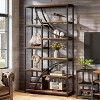 Lantine 70.87'' Tall Bookshelf, 9-Tier Industrial Etagere Bookcase, Freestanding Display Shelf for Living Room, Brown & Black - 2 of 4