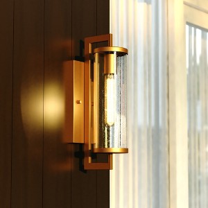 VAXCEL Morgan Park 1 Light Dusk to Dawn Contemporary Outdoor Wall Lantern Clear Glass - 1 of 4