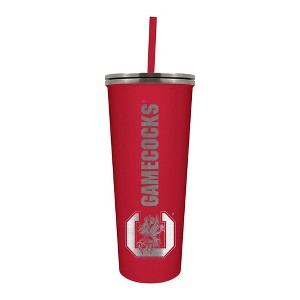 NCAA South Carolina Gamecocks 24oz Skinny Tumbler with Straw - 1 of 3