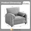 JUJABU 38" Wide Elegant Oversized Chenille Accent Chair with Plush Cushion - 2 of 4