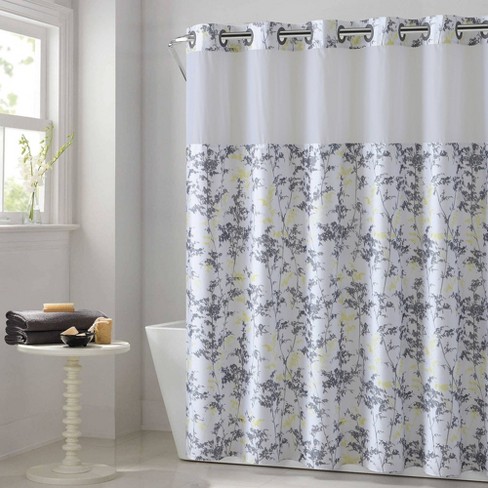 hookless fabric shower curtain