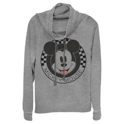 Women's Gray Mickey Mouse Hooded Sweatshirt, Size XL