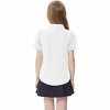 Girls Button Down Shirt Summer Cute Puff Short Sleeve Shirt Blouse Top Doll Collar School Uniform Blouse 4-13Y - 3 of 3