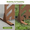Lirago Metal Outdoor Privacy Screen Freestanding Patio Decorative Screens - 72"x47", Brown - 4 of 4