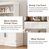 70" Kitchen Pantry Cabinet with Open Shelves, Fluted Drawer and Glass Doors, Wood Display Cabinet for Kitchen, Living Room White - 3 of 4