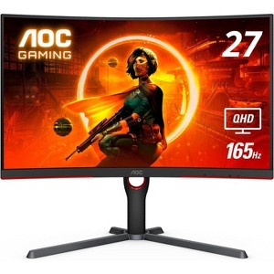 AOC CQ27G3S-B 27" 2560x1440 165Hz Curved Monitor - Certified Refurbished - 1 of 4