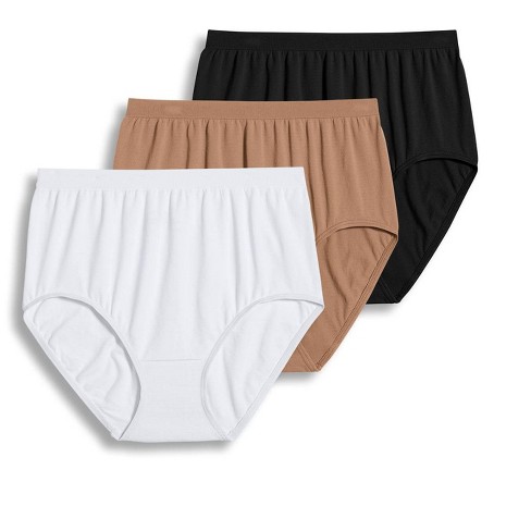 Jockey Women's Comfies Microfiber Brief - 3 Pack 8 Black/ivory/light : Target