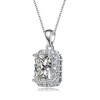 Classy rhodium plated pendant necklace with elegant design, sparkling clear cubic zirconia and a polished finish - 3 of 3